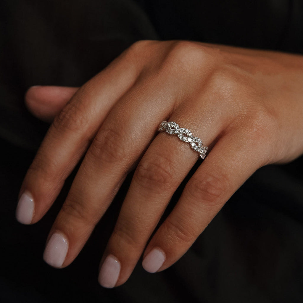 1.90 Carat Marquise Cut Diamond Twist Engagement Ring 14K White Gold  Simulated | eBay